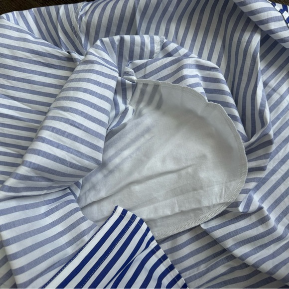 Talbots Blue and White Striped Shirt. New! 100% cotton. - Picture 9 of 11